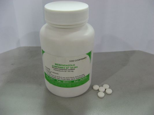 Tabletas de Mebendazol 100MG Anthelmintics Medicamento 1000 por botella