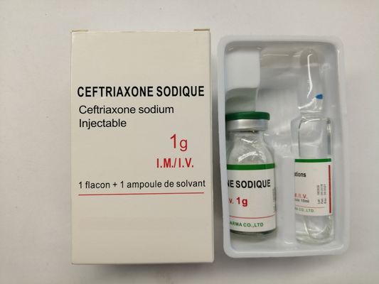 Ceftriaxona Sodio para inyección 1.0G 0.5G Antibióticos BP / USP
