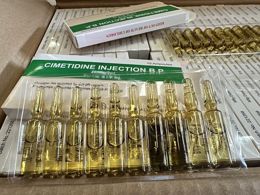 Cimetidina Medicamentos para inyección 200 mg / 2 mL 2*5 AMPULAS / Caja