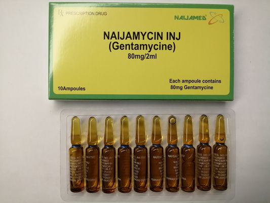 Gentamicina para inyección 80MG / 2ML Antibióticos Medicamentos BP / USP
