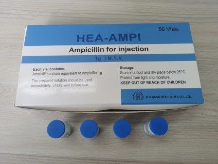 Ampicilina en polvo de sodio inyección 1.0g Antibióticos 3 años Fecha de caducidad