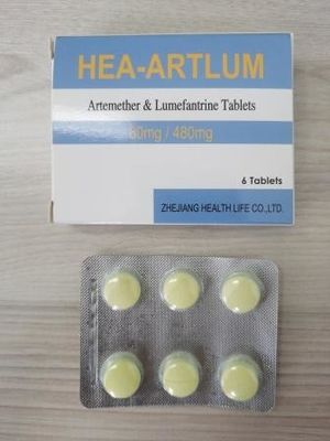 Artemether y Lumefantrina Tabletas 20MG + 120MG 40MG + 240MG 3*4 / Caja 3*8 / Caja