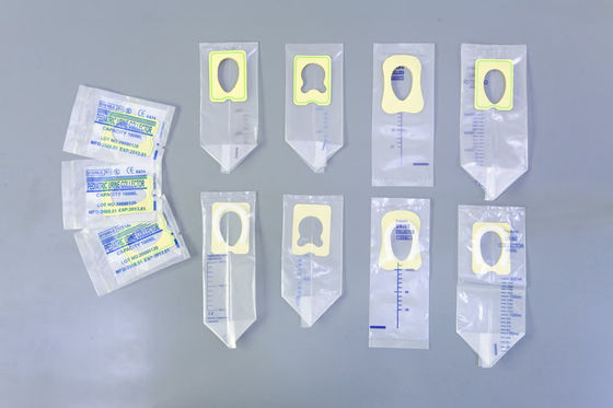 Productos médicos desechables Saco de orina 2000 ml con tornillo, empuje, válvula cruzada
