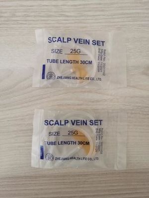 Veno del cuero cabelludo con parrilla tipo16G-27G Productos médicos desechables