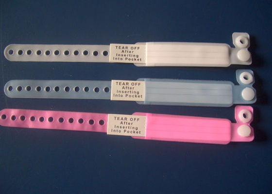 Brazalete de identificación del paciente de PVC desechable para adultos / niños