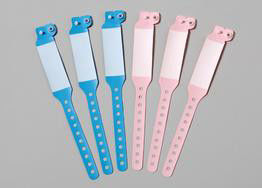Brazalete de identificación del paciente de PVC desechable para adultos / niños