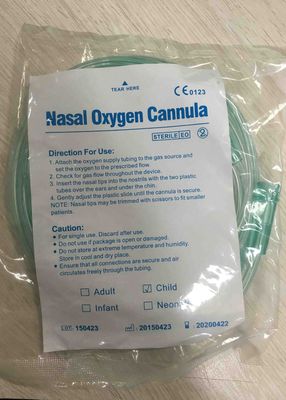 2.0M Productos médicos desechables PVC Canilla de oxígeno nasal FDA / CE / ISO aprobado