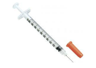 0.5ML 1ML Jeringas de insulina desechables con aguja fija en blister
