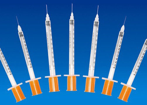0.5ML 1ML Jeringas de insulina desechables con aguja fija en blister