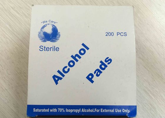 Uso Médico Pads de alcohol estéril saturados con 70% de alcohol isopropílico