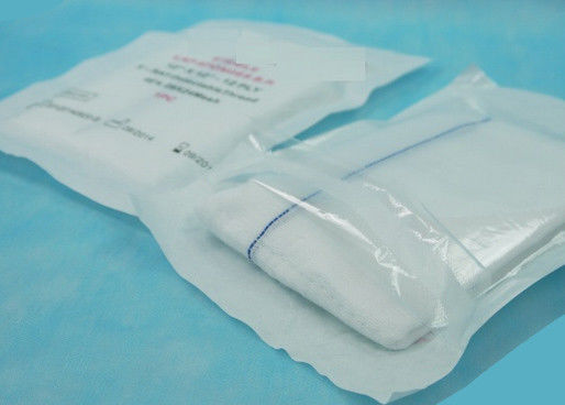 Envases abdominales desechables de gasa estéril con venda médica de rayos X