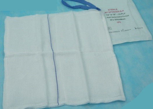 Envases abdominales desechables de gasa estéril con venda médica de rayos X