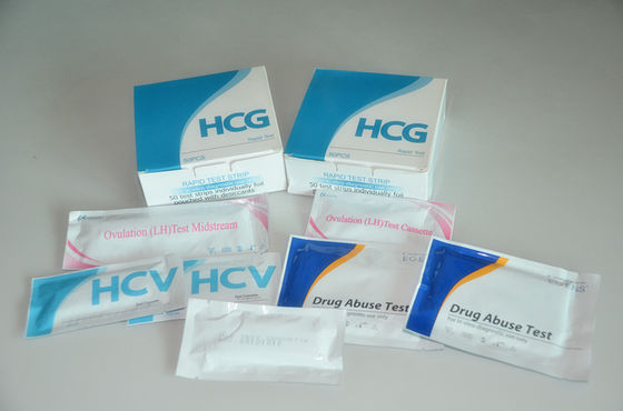 10 - 20 minutos Kit de prueba rápida de HCG tira / media corriente para la detección temprana del embarazo
