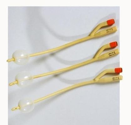 Catéter de folia de látex de 3 vías revestido con silicona de látex 6Fr-26Fr Suministros de tubos médicos