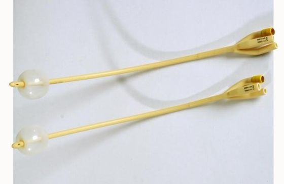 Catéter de folia de látex de 3 vías revestido con silicona de látex 6Fr-26Fr Suministros de tubos médicos
