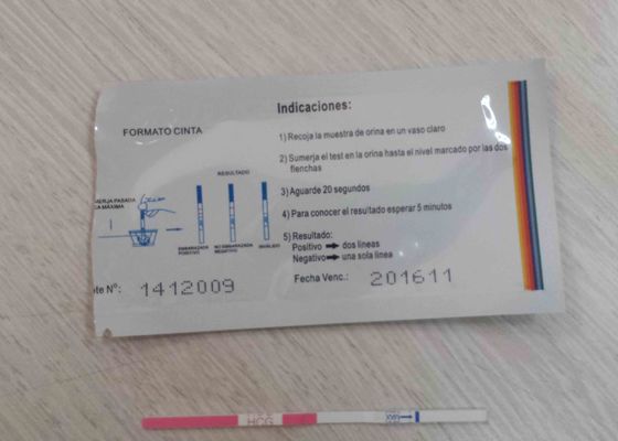 10 - 20 minutos Kit de prueba rápida de HCG tira / media corriente para la detección temprana del embarazo
