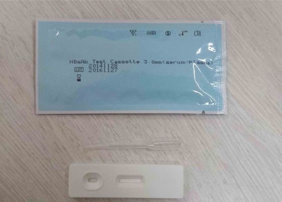 Kit de pruebas rápidas de un solo paso de alta precisión médica Hbsag / Hbsab Cassette / Strip