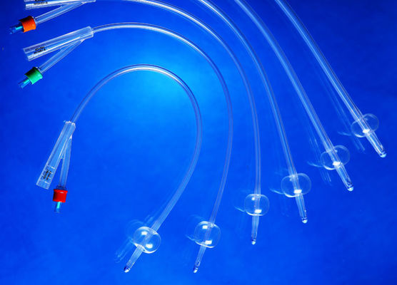 Suministros de tuberías médicas estándar de 2 / 3 vías de catéter de globo de silicona Foley