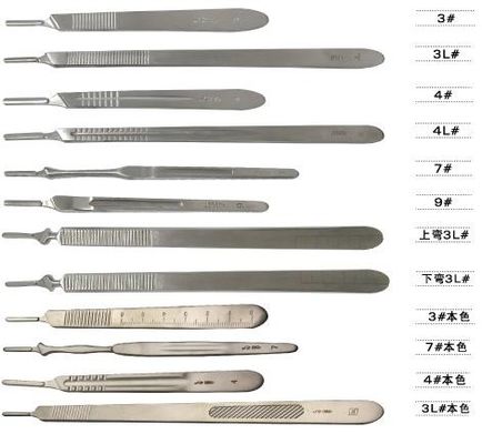 Equipo médico quirúrgico desechable Escalpel quirúrgico con mango de plástico / acero inoxidable